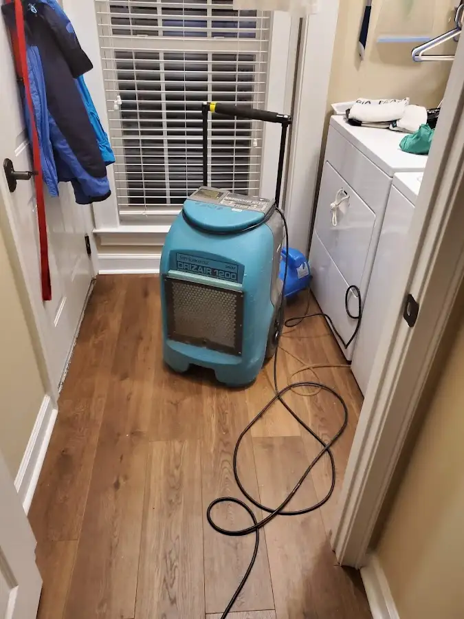 Commercial dehumidifier deployed for Flood Damage Cleanup in West Pleasant View